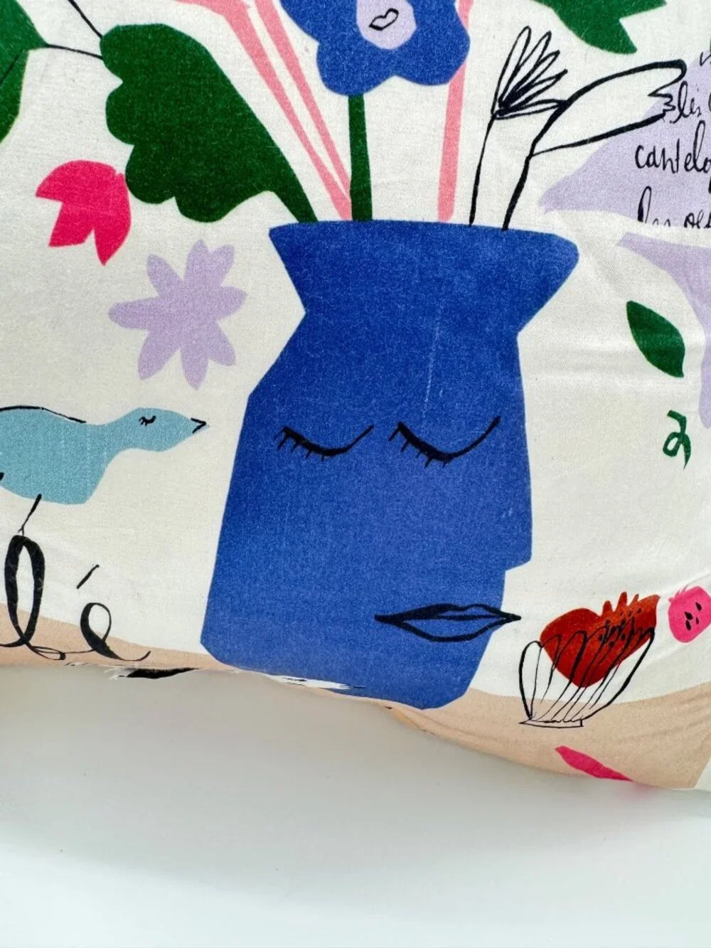 Kate Spade New York Silk Decorative Pillow With insert 20 x 20 Abstract Floral